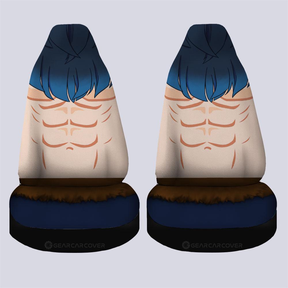 Inosuke Uniform Car Seat Covers Custom Hairstyle Demon Slayer Anime Car Interior Accessories - Gearcarcover - 4
