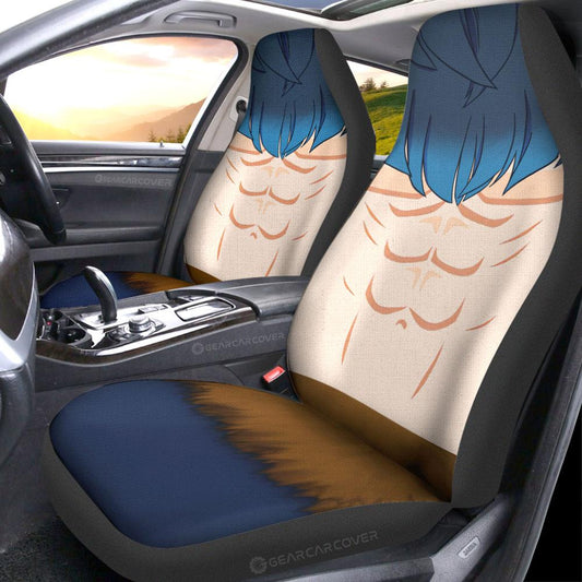 Inosuke Uniform Car Seat Covers Custom Hairstyle Demon Slayer Anime Car Interior Accessories - Gearcarcover - 2