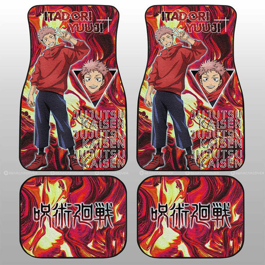 Itadori Yuji Car Floor Mats Custom Jujutsu Kaisen Anime Car Accessories - Gearcarcover - 1