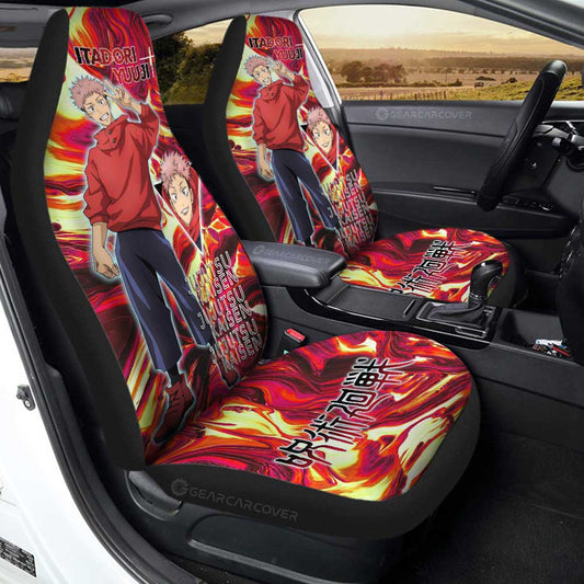 Itadori Yuji Car Seat Covers Custom Jujutsu Kaisen Anime Car Accessories - Gearcarcover - 2