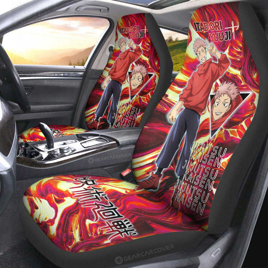Itadori Yuji Car Seat Covers Custom Jujutsu Kaisen Anime Car Accessories - Gearcarcover - 1