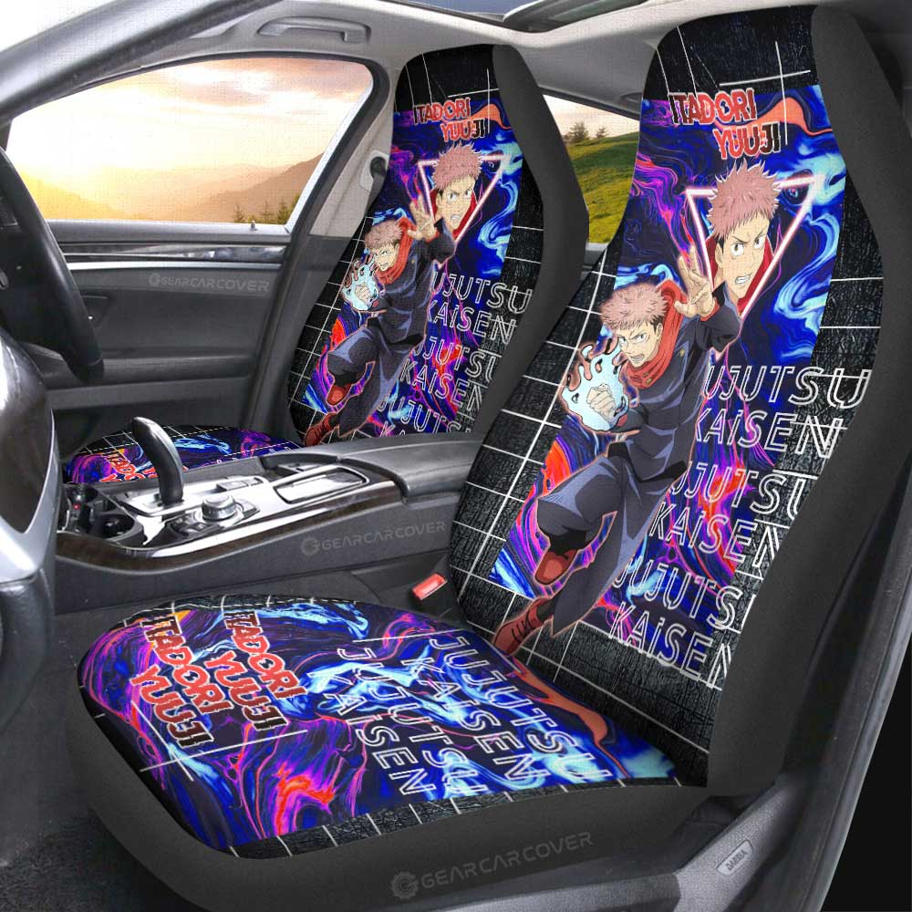 Itadori Yuuji Car Seat Covers Custom Jujutsu Kaisen Anime Car Accessories - Gearcarcover - 4