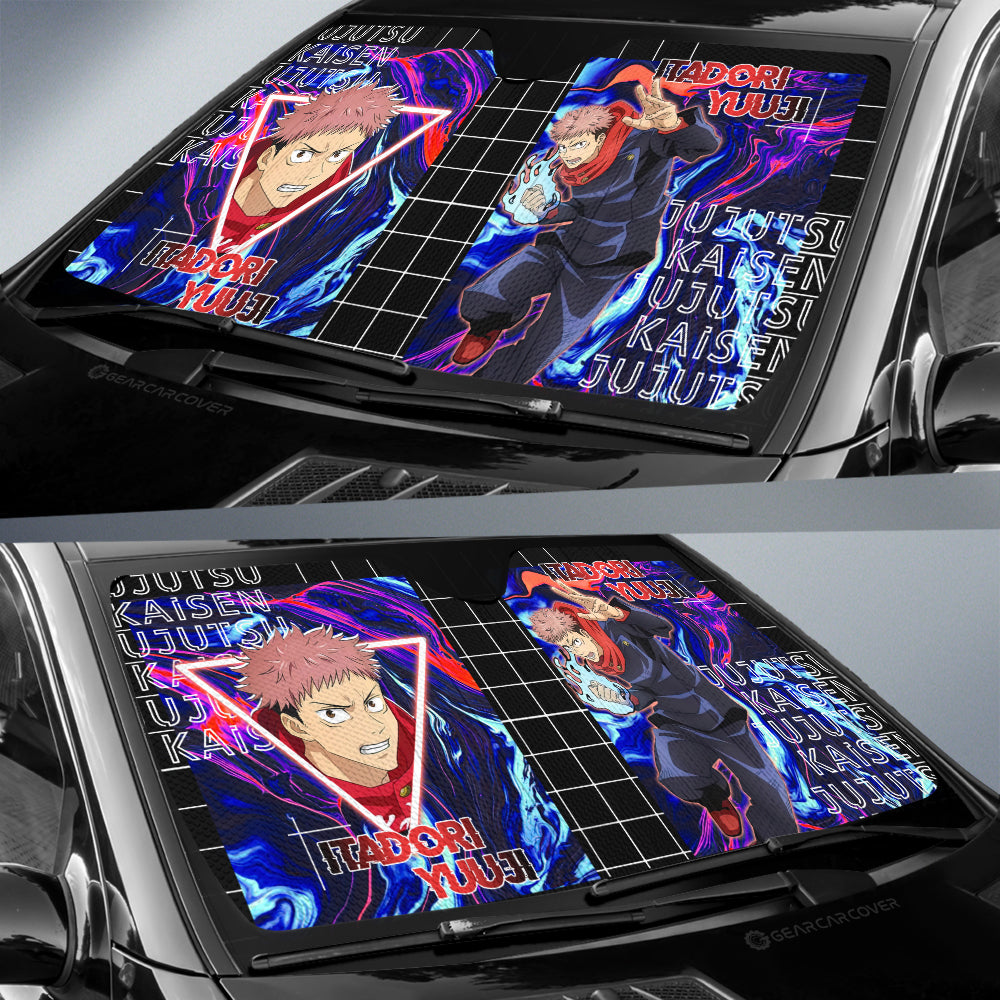 Itadori Yuuji Car Sunshade Custom Jujutsu Kaisen Anime Car Interior Accessories - Gearcarcover - 3