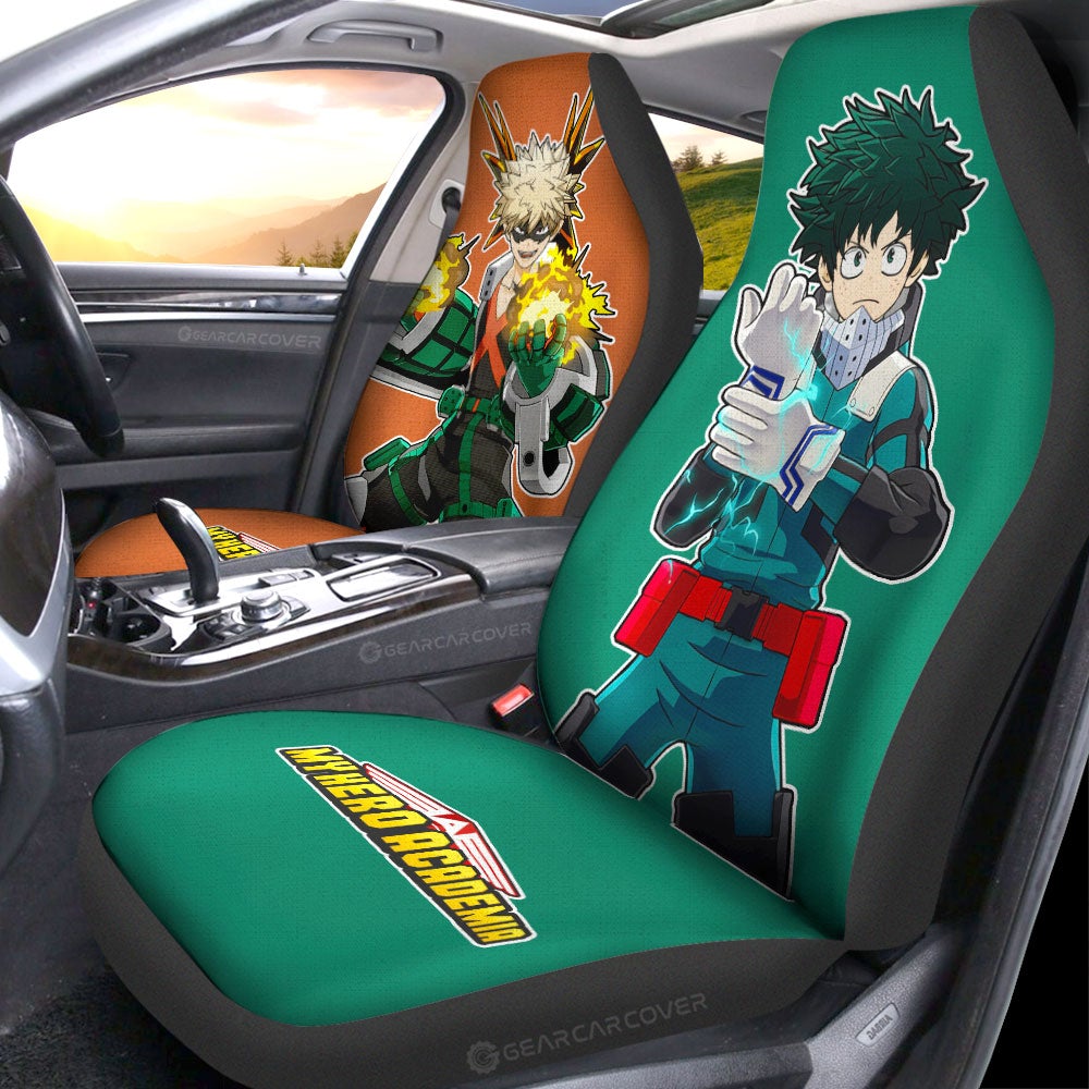 Izuku And Katsuki Car Seat Covers Custom My Hero Academia Main Anime Heros - Gearcarcover - 2