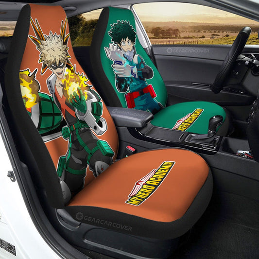 Izuku And Katsuki Car Seat Covers Custom My Hero Academia Main Anime Heros - Gearcarcover - 1