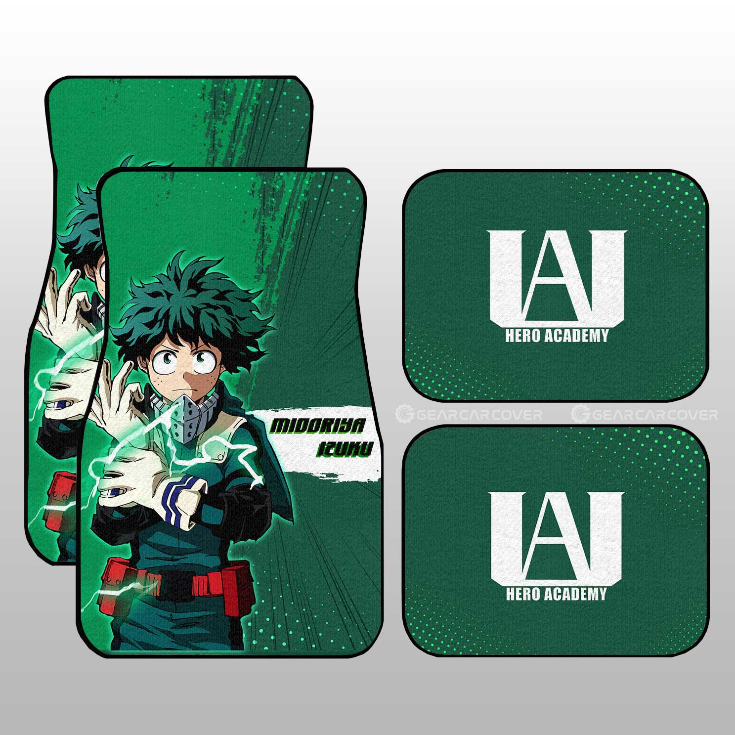 Izuku Midoriya Car Floor Mats Custom For My Hero Academia Anime Fans - Gearcarcover - 1
