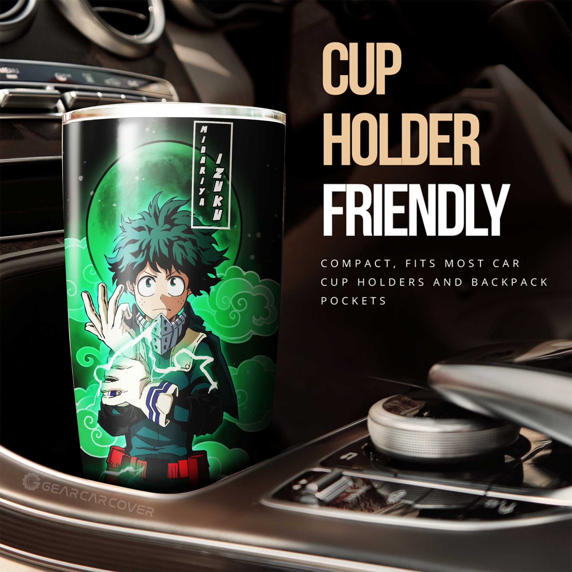 Izuku Midoriya Tumbler Cup Custom Anime My Hero Academia Car Interior Accessories - Gearcarcover - 2