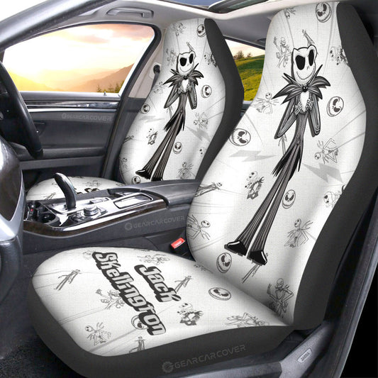 Jack Skellington Car Seat Covers Custom Cartoon Car Accessories - Gearcarcover - 2