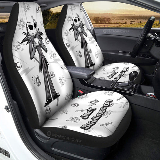 Jack Skellington Car Seat Covers Custom Cartoon Car Accessories - Gearcarcover - 1