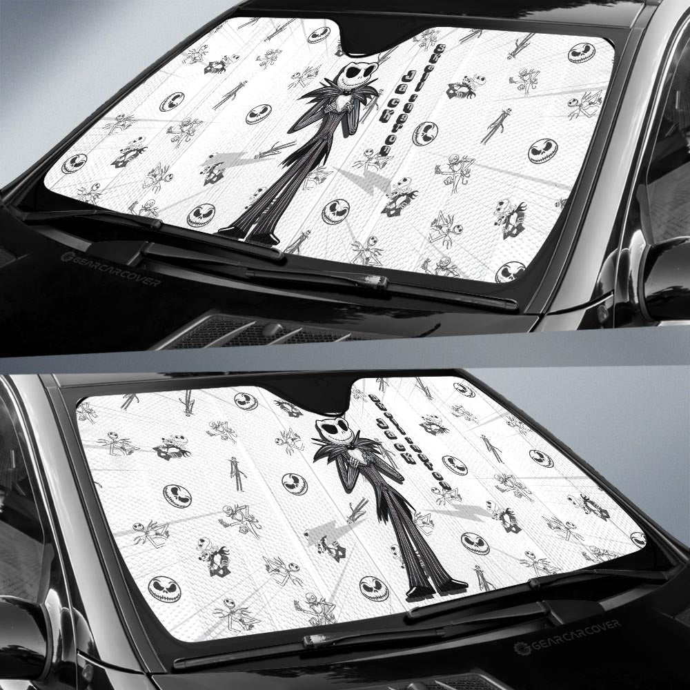 Jack Skellington Car Sunshade Custom Cartoon Car Accessories - Gearcarcover - 2