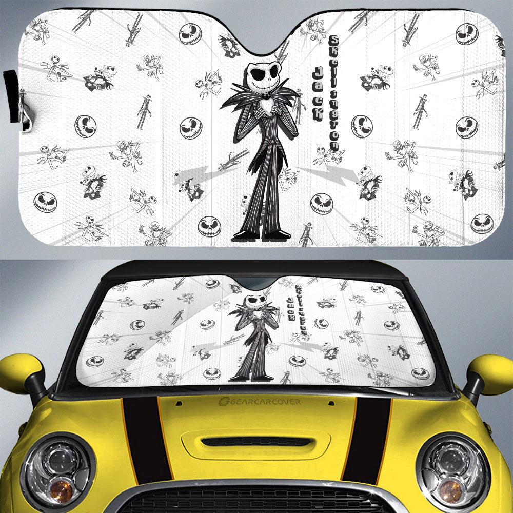Jack Skellington Car Sunshade Custom Cartoon Car Accessories - Gearcarcover - 1