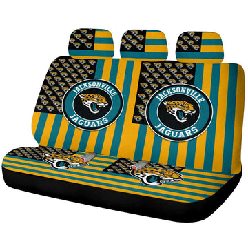 Jacksonville Jaguars Car Back Seat Cover Custom US Flag Style - Gearcarcover - 1