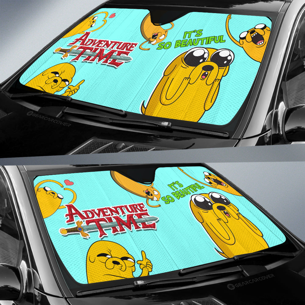 Jake the Dog Adventure Time Car Sunshade Custom Cartoon Car Accessories - Gearcarcover - 2
