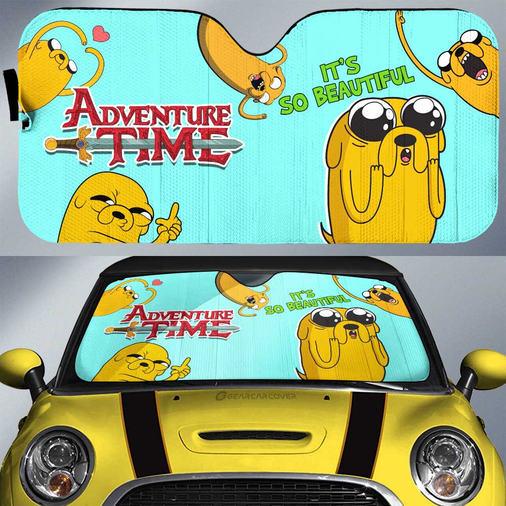 Jake the Dog Adventure Time Car Sunshade Custom Cartoon Car Accessories - Gearcarcover - 1