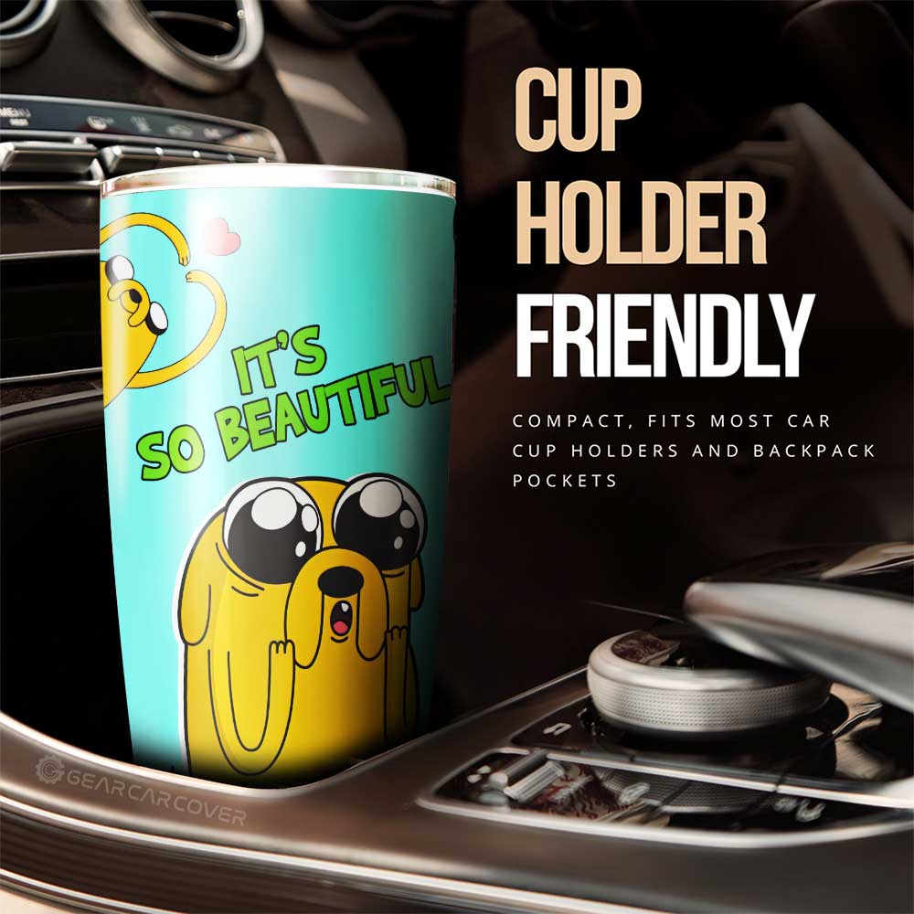 Jake the Dog Adventure Time Tumbler Cup Custom Cartoon Car Accessories - Gearcarcover - 2