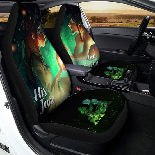 Jane and Tarzan Car Seat Covers Custom Couple Car Accessories - Gearcarcover - 2
