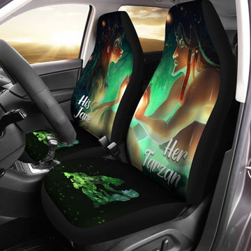 Jane and Tarzan Car Seat Covers Custom Couple Car Accessories - Gearcarcover - 1