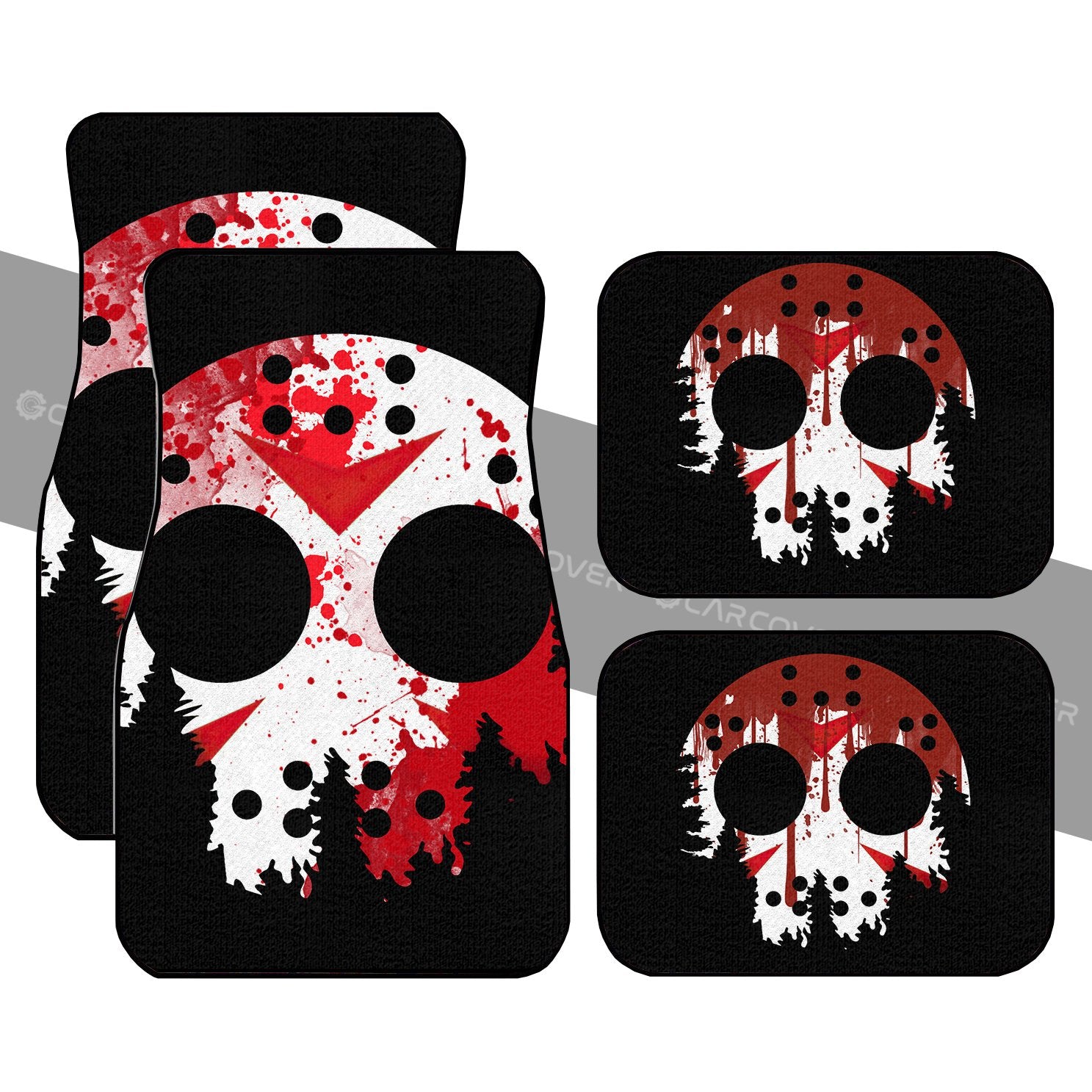 Jason Car Floor Mats Custom Car Accessories Creepy Halloween Decorations - Gearcarcover - 1