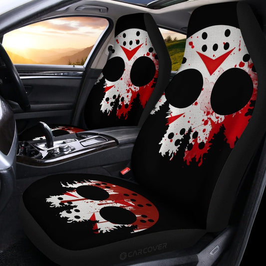 Jason Car Seat Covers Custom Car Accessories Creepy Halloween Decorations - Gearcarcover - 2