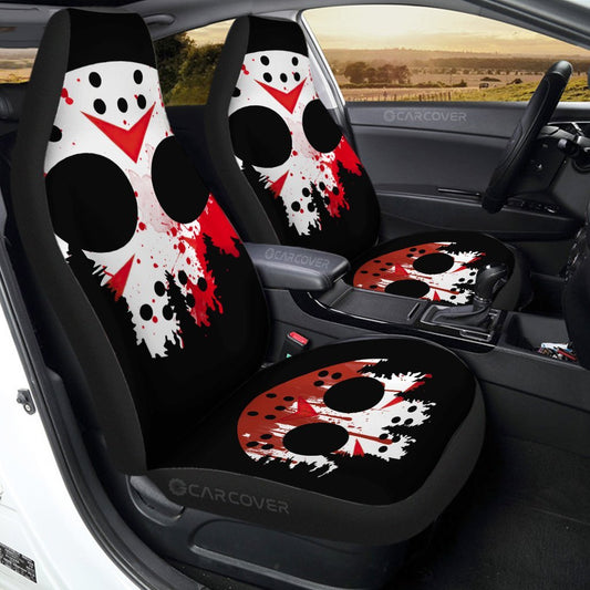 Jason Car Seat Covers Custom Car Accessories Creepy Halloween Decorations - Gearcarcover - 1