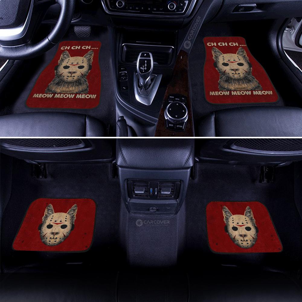 Jason Mask Cat Car Floor Mats Custom Halloween Car Accessories - Gearcarcover - 3