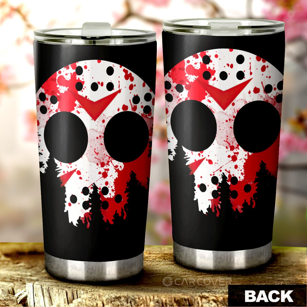 Jason Tumbler Cup Custom Car Accessories Creepy Halloween Decorations - Gearcarcover - 3