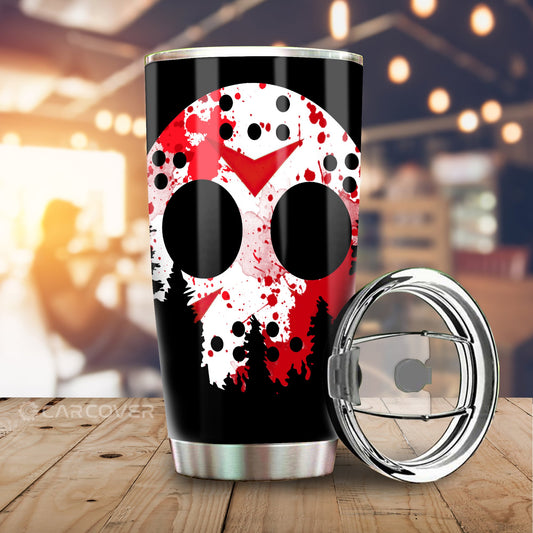 Jason Tumbler Cup Custom Car Accessories Creepy Halloween Decorations - Gearcarcover - 1