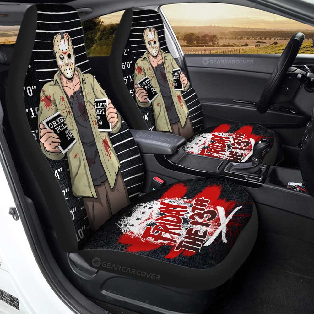 Jason Voorhees Car Seat Covers Custom Horror Characters In The Friday the 13th series Car Accessories - Gearcarcover - 3