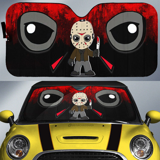Jason Voorhees Car Sunshade Custom Halloween Characters Car Interior Accessories - Gearcarcover - 1