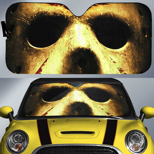 Jason Voorhees Car Sunshade Custom Horror Face Car Interior Accessories - Gearcarcover - 1