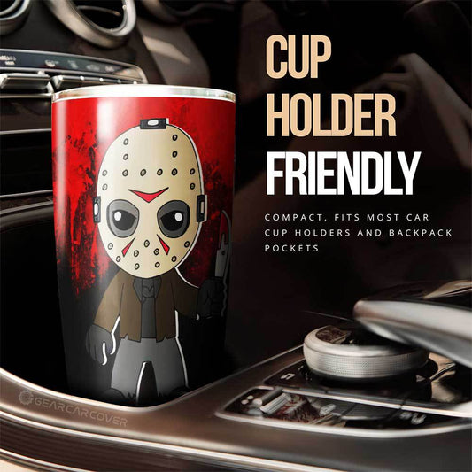 Jason Voorhees Tumbler Cup Custom Halloween Characters Car Interior Accessories - Gearcarcover - 2