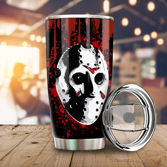 Jason Voorhees Tumbler Cup Custom Horror Car Accessories Halloween Decorations - Gearcarcover - 1