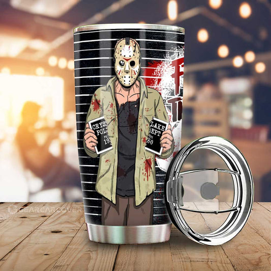 Jason Voorhees Tumbler Cup Custom Horror Characters In The Friday The 13th Series Car Interior Accessories - Gearcarcover - 1