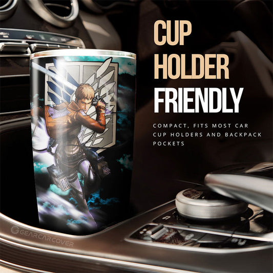 Jean Kirstein Tumbler Cup Custom Attack On Titan Anime Car Interior Accessories - Gearcarcover - 2