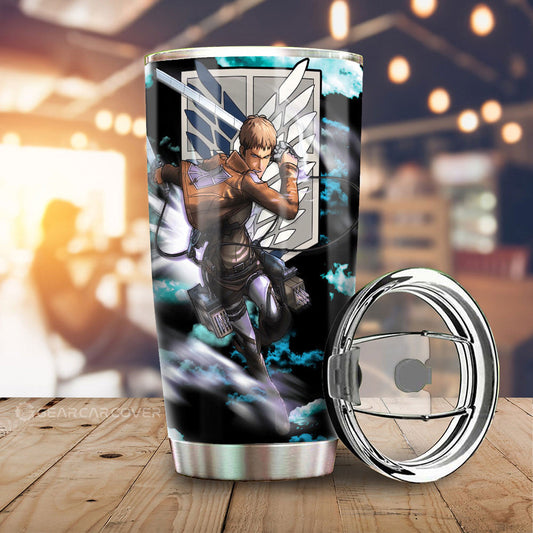 Jean Kirstein Tumbler Cup Custom Attack On Titan Anime Car Interior Accessories - Gearcarcover - 1
