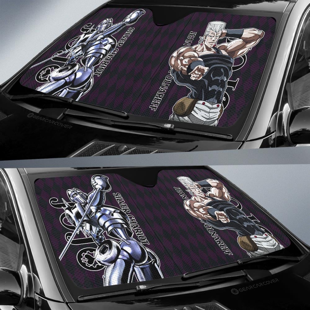 Jean Pierre Polnareff Car Sunshade Custom JoJo's Bizarre Adventure Anime Car Accessories - Gearcarcover - 2