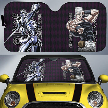 Jean Pierre Polnareff Car Sunshade Custom JoJo's Bizarre Adventure Anime Car Accessories - Gearcarcover - 1