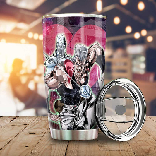 Jean Pierre Polnareff Tumbler Cup Custom Galaxy Manga JJBA Anime - Gearcarcover - 1