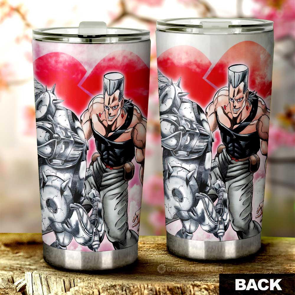 Jean Pierre Polnareff Tumbler Cup Custom Jojo's Bizarre Adventures Anime - Gearcarcover - 3