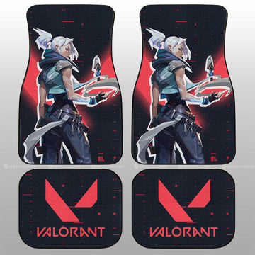 Jett Car Floor Mats Custom Valorant Agent - Gearcarcover - 1