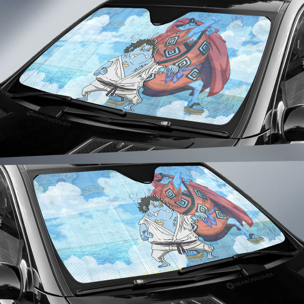 Jinbe Car Sunshade Custom One Piece Map Anime Car Accessories - Gearcarcover - 2