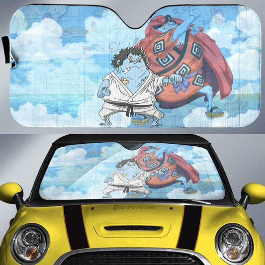 Jinbe Car Sunshade Custom One Piece Map Anime Car Accessories - Gearcarcover - 1