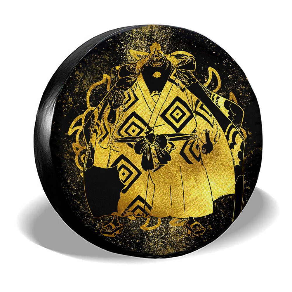 Jinbe Spare Tire Cover Custom One Piece Anime Gold Silhouette Style - Gearcarcover - 3