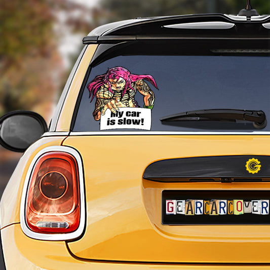 JoJo's Bizarre Adventure Diavolo Car Sticker Custom My Car Is Slow Funny - Gearcarcover - 1