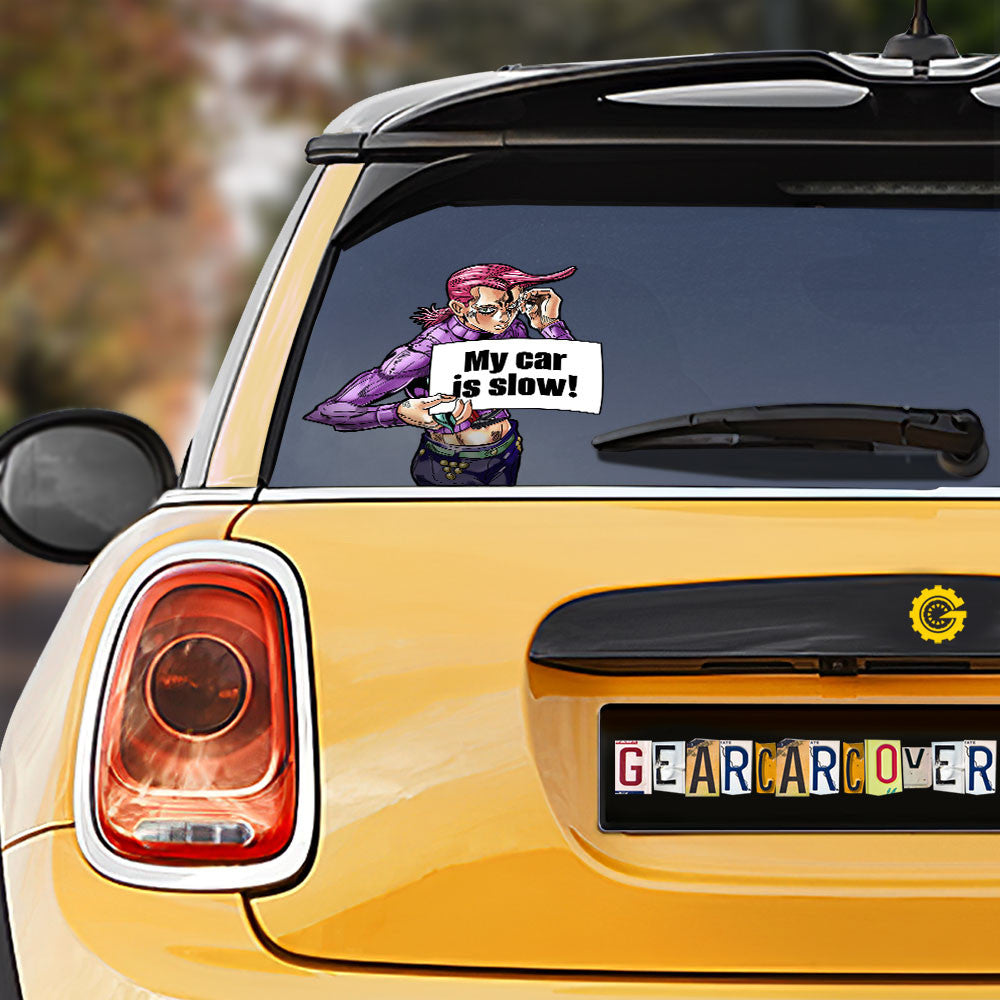 JoJo's Bizarre Adventure Vinegar Doppio Car Sticker Custom My Car Is Slow Funny - Gearcarcover - 1