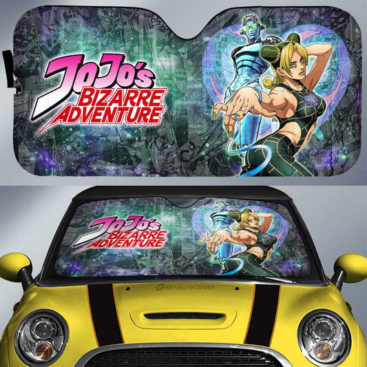 Jolyne Kuujou Car Sunshade Custom JJBA Anime Car Accessories Galaxy Style - Gearcarcover - 1