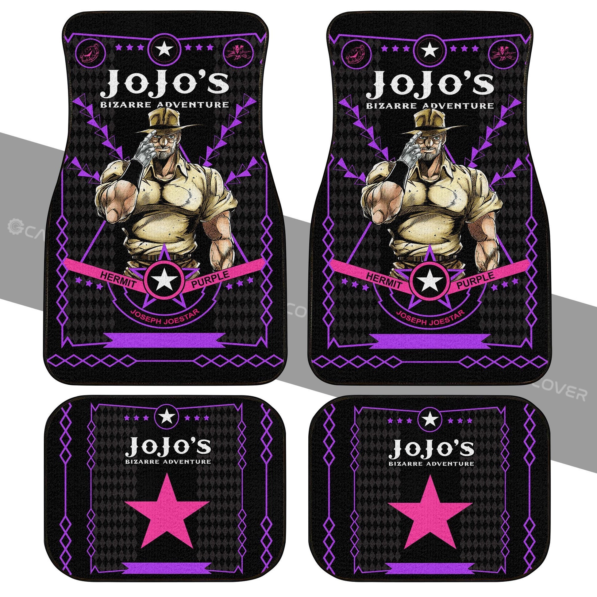 Joseph Joestar Car Floor Mats Custom JoJo's Bizarre Adventure Anime Car Accessories - Gearcarcover - 2