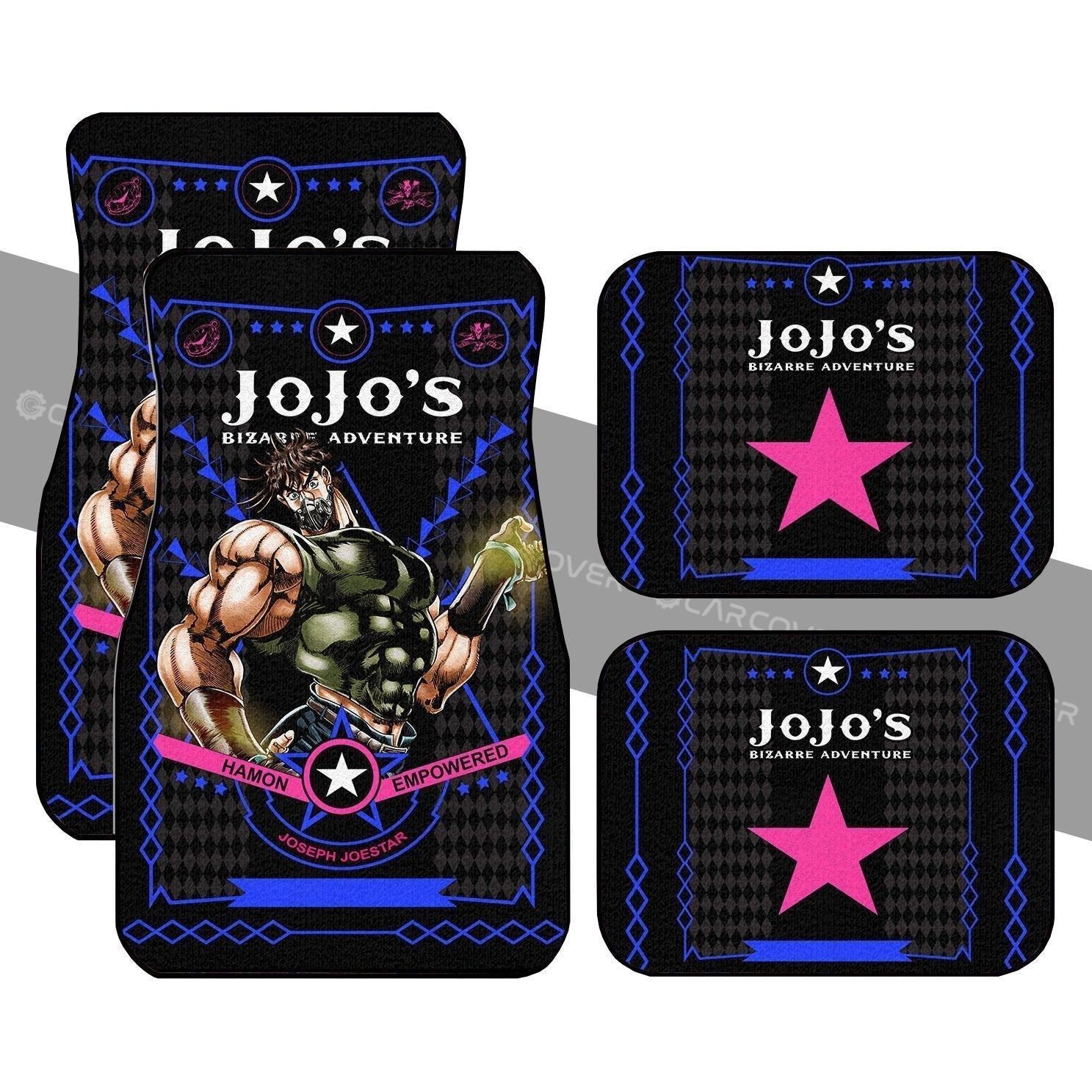 Joseph Joestar Car Floor Mats Custom JoJo's Bizarre Adventure Anime Car Accessories - Gearcarcover - 1