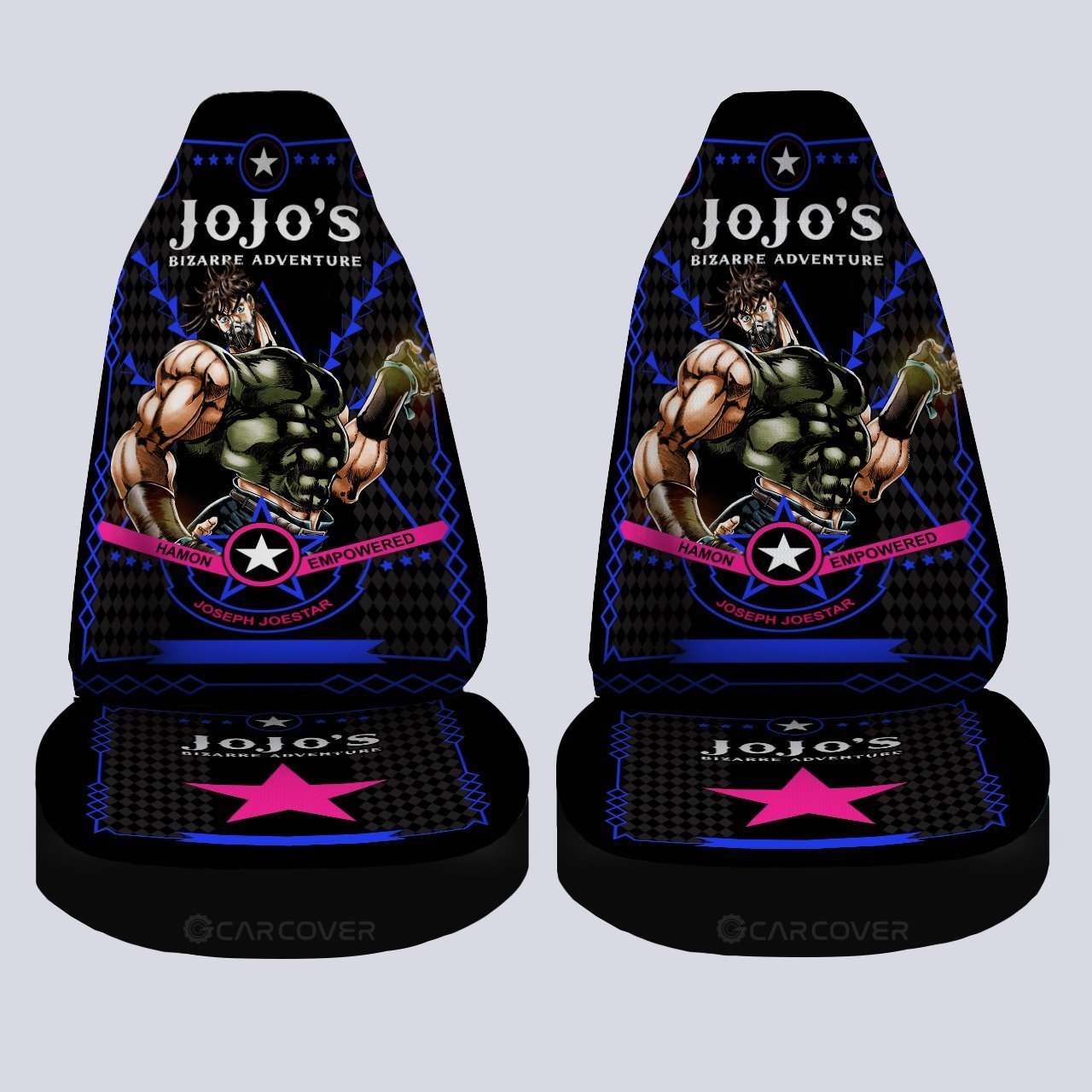 Joseph Joestar Car Seat Covers Custom Anime JoJo's Bizarre Adventure Car Interior Accessories - Gearcarcover - 4