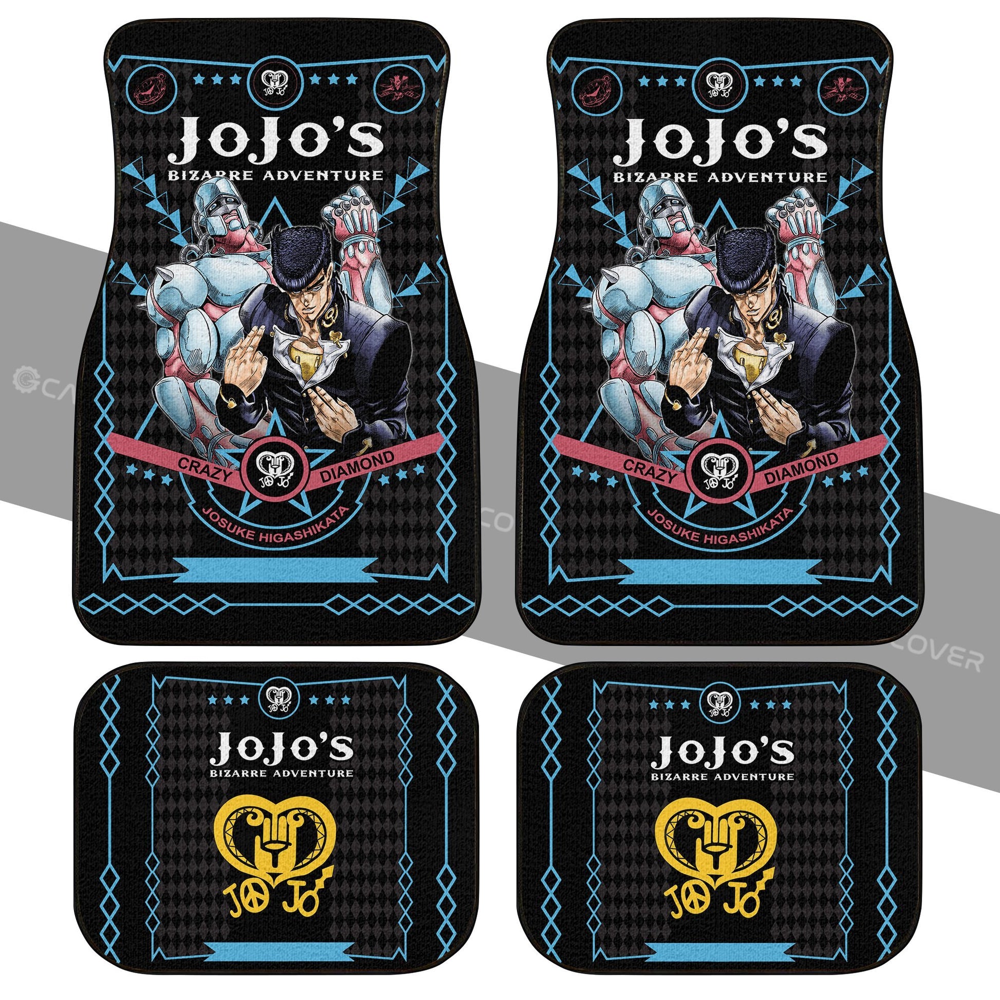 Josuke Higashikata Car Floor Mats Custom JoJo's Bizarre Adventure Anime Car Interior Accessories - Gearcarcover - 2